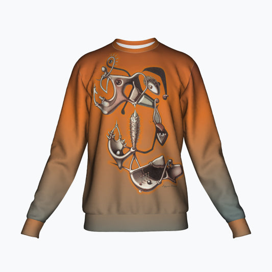 "Spiky" Orange Unisex Sweatshirt